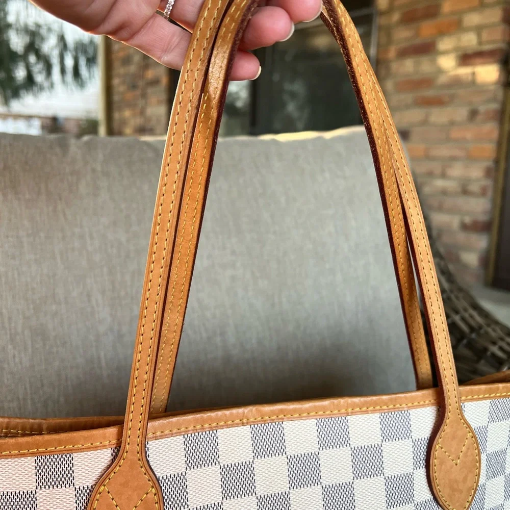 Louis Vuitton Damier Azur Tote with Vachetta Trim - Picture 13 of 16